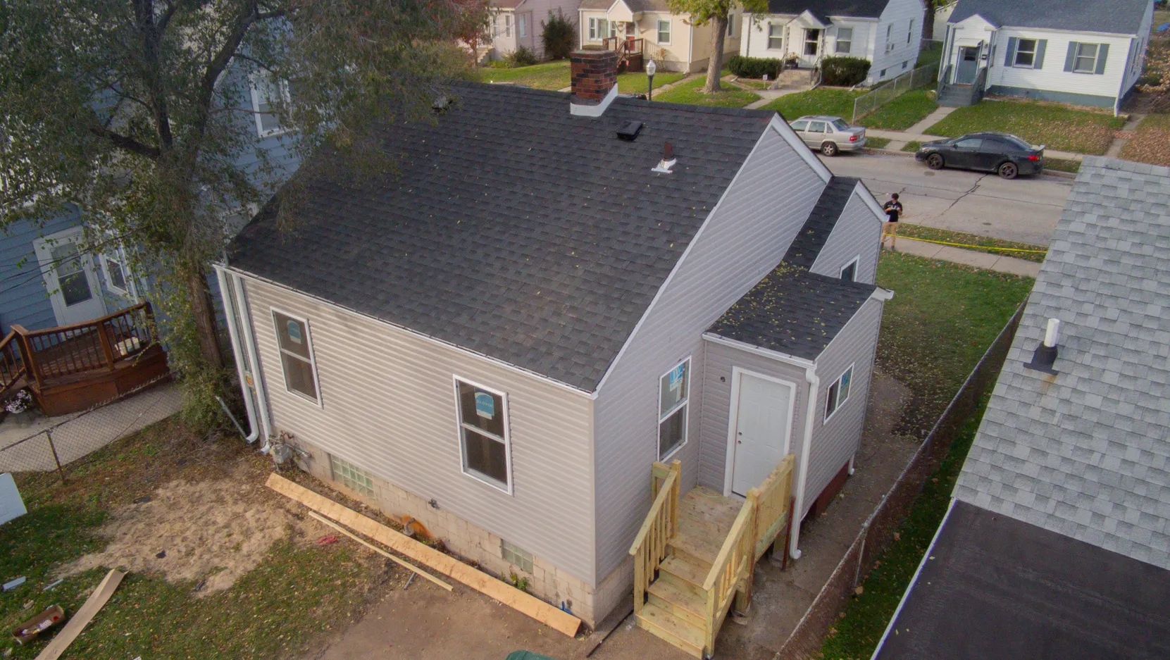 Completed home exterior renovation
