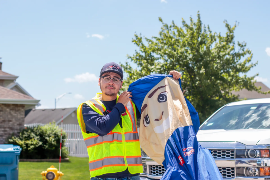 Ivan's Roofing team member mascot