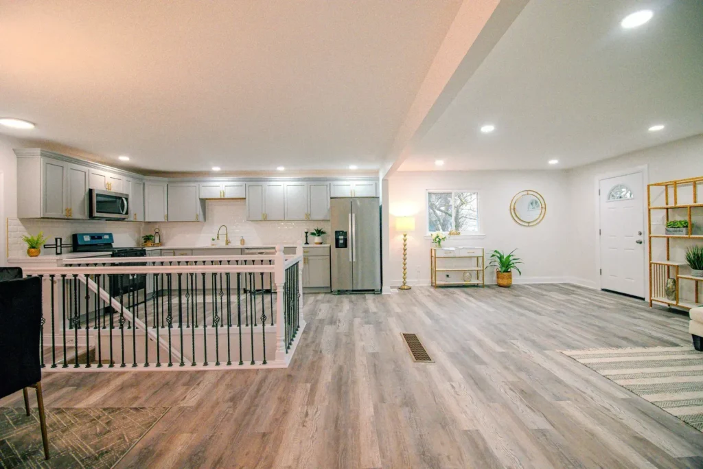 open floor plan home remodel