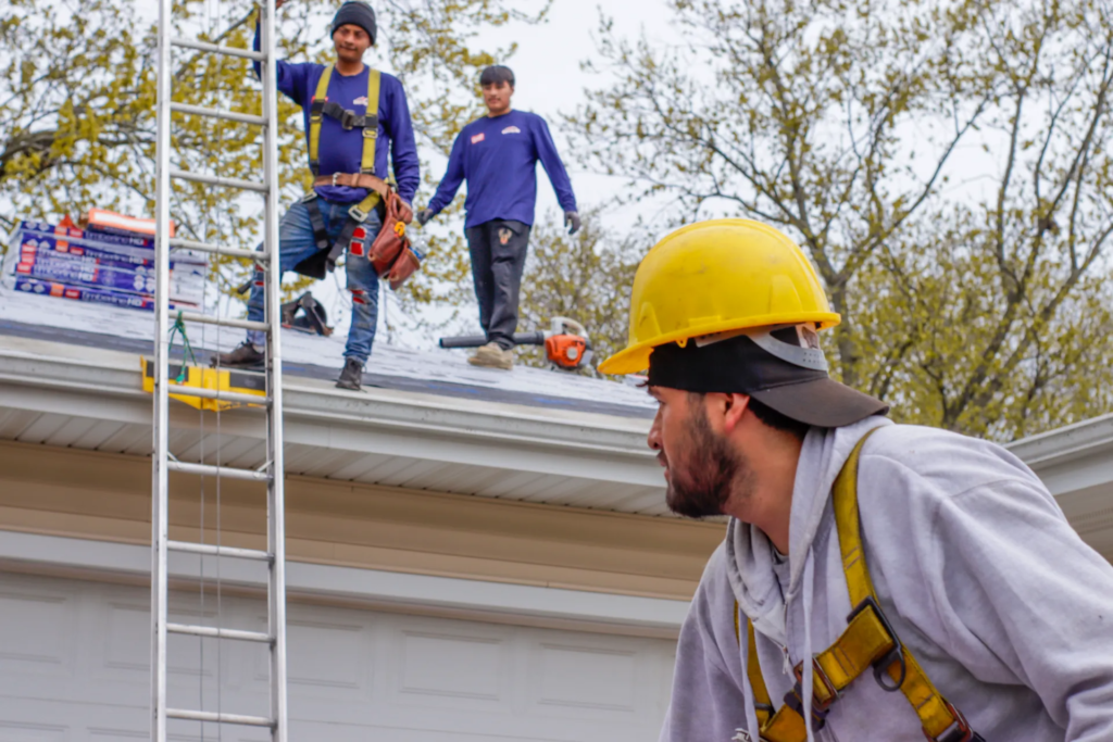 roofing crew on job site