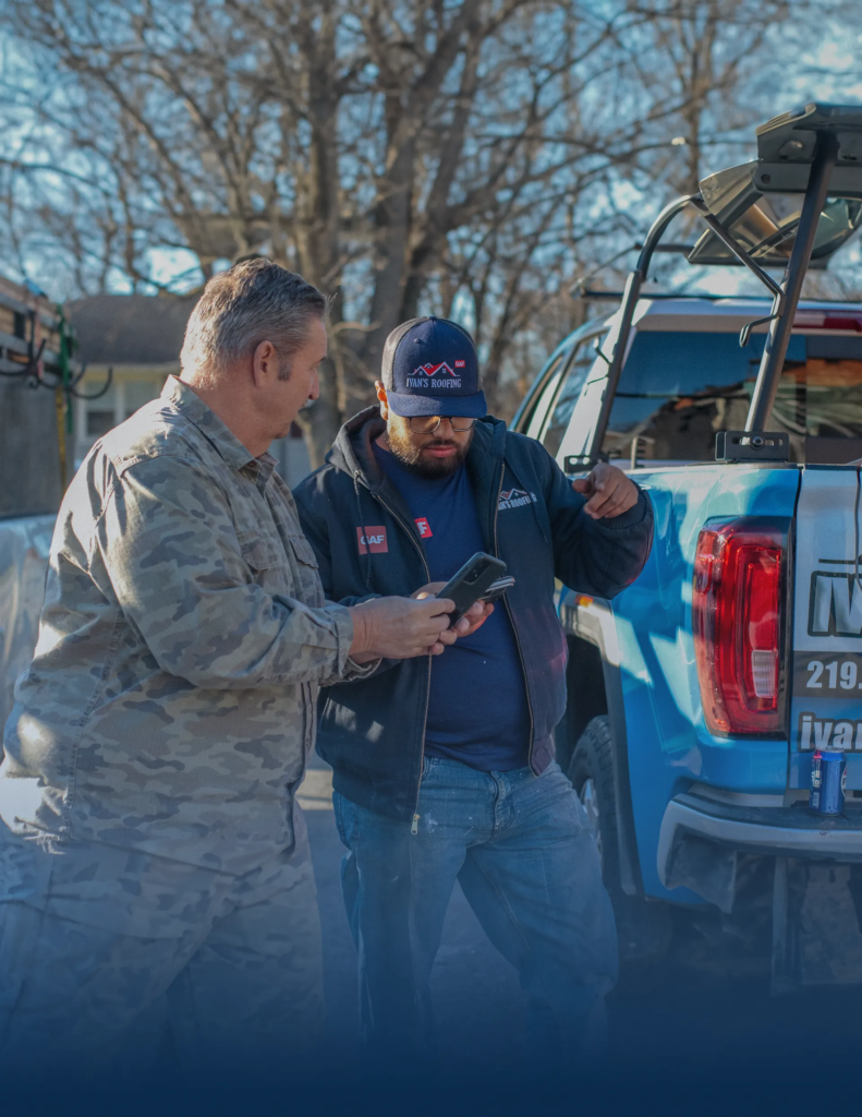 Ivan's Roofing customer consultation