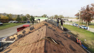 layover vs tear off roof Indiana comparison showing roofing layers and full replacement