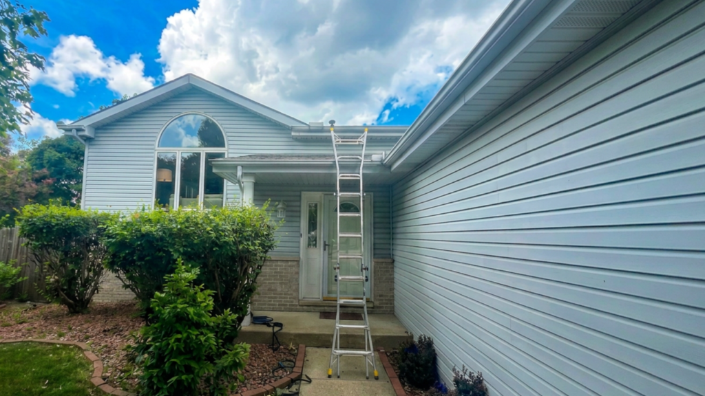 Home showing signs of siding water damage Indiana with hidden moisture damage behind exterior siding panels
