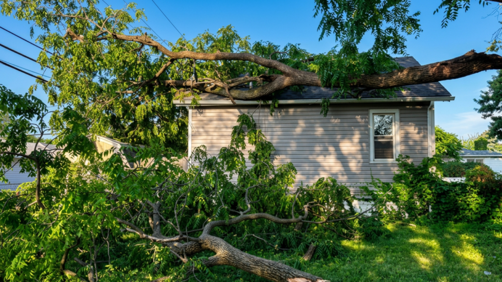 storm damage roof replacement on a Northwest Indiana home after severe weather