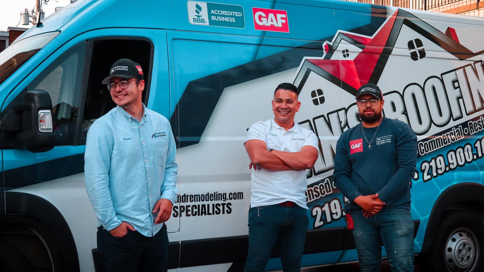 Ivan’s Roofing crew doing an inspection.