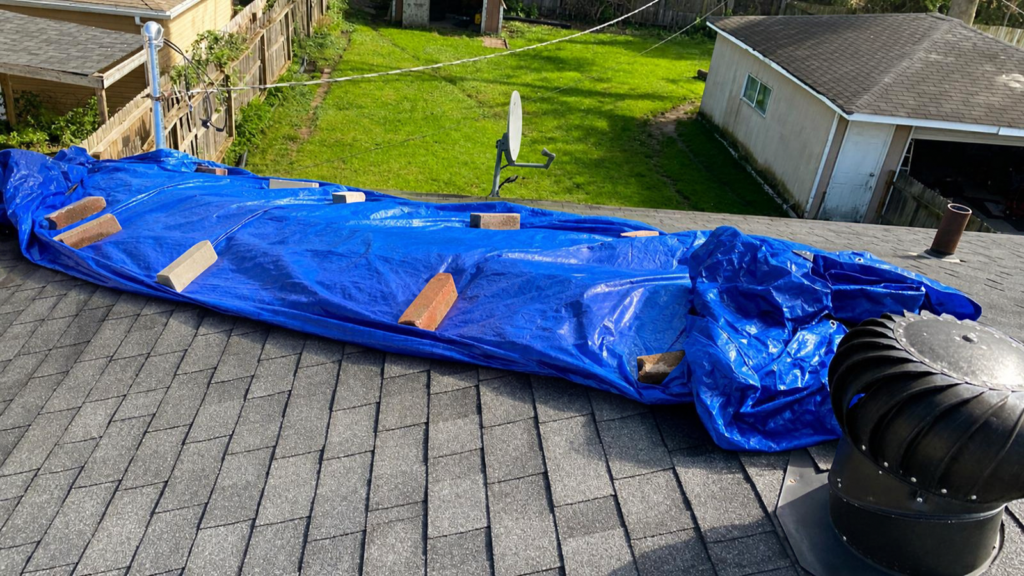 Temporary roof repair Indiana protecting a damaged roof until permanent repairs can be completed