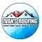 Ivan's Roofing blue round logo